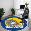 1 шт. Круглый ковер Tom & Jerry для офиса, коврик для помещений, подходит для офиса, под офисные стулья, спальни, гостиной, домашнего декора, декора комнаты