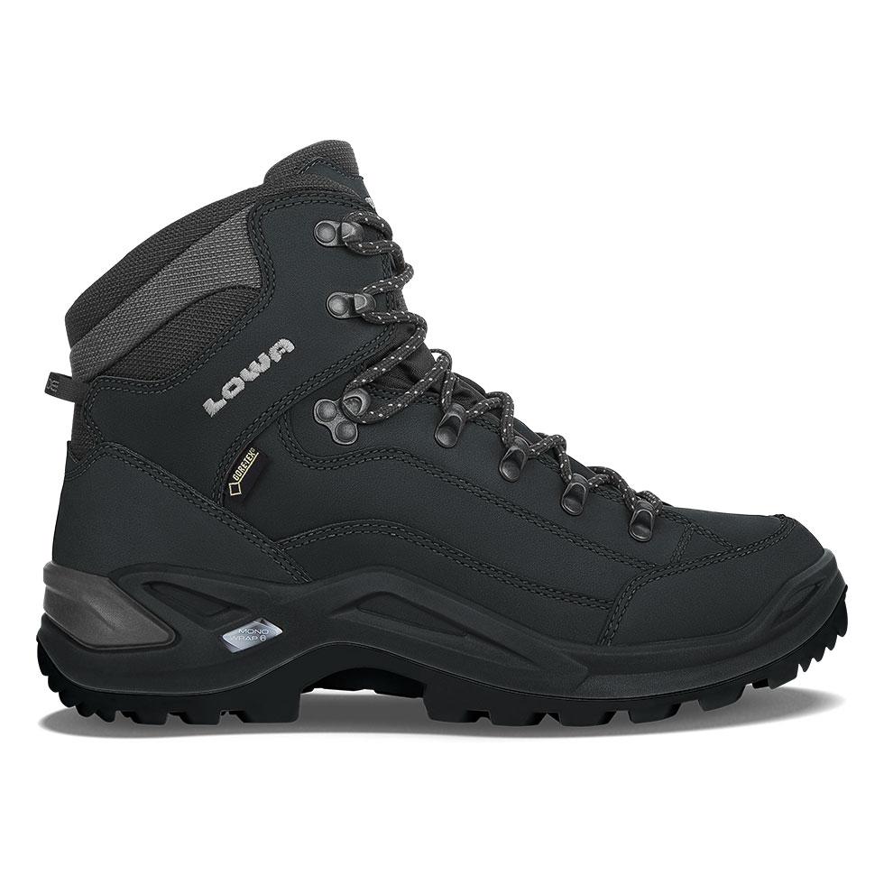Lowa Megagrip Renegade Mid Gtx Men'S Wide Deep Black Hiking Boots