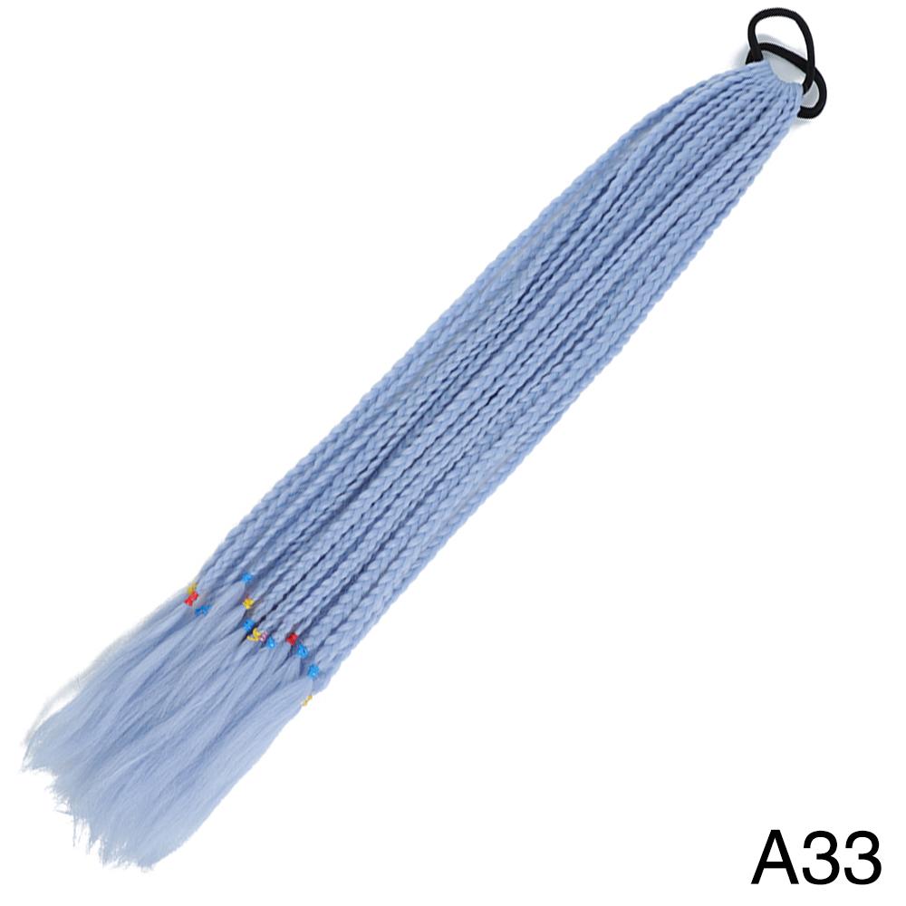 MERISIHAIR Синтетические длинные прямые градиентные цвета, грязный плетеный хвост, эластичная резинка, плетение, конский хвост, наращивание волос для девочек