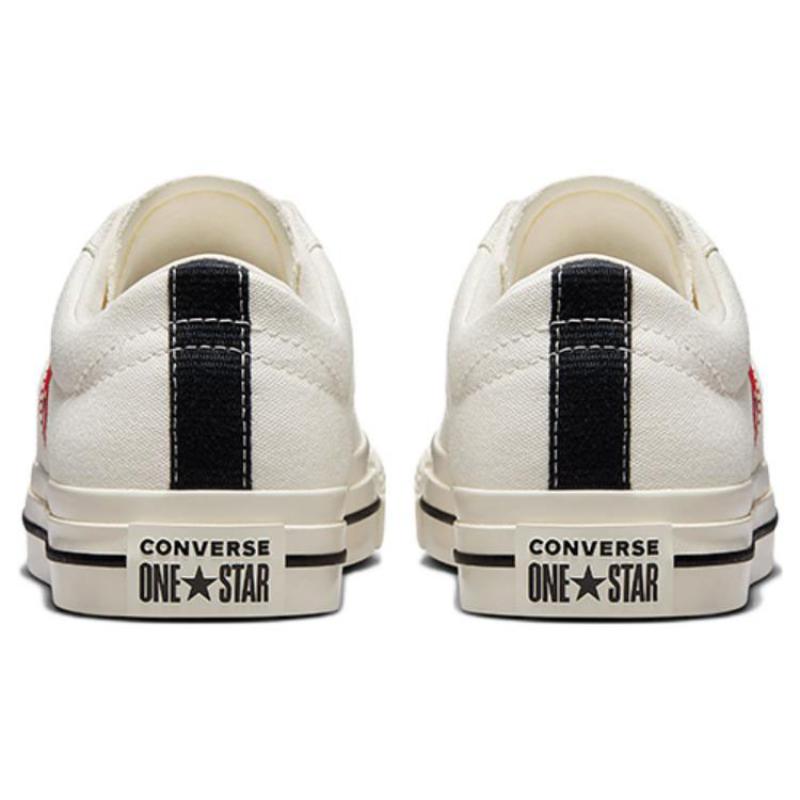 COMME DES GARCONS SHIRT x Converse One Star Холщовые Классические Повседневные Нескользящие Износостойкие Легкие Низкие Кеды Унисекс Белые