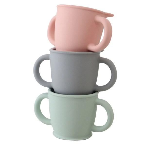 Органический заводской силиконовый мишка на обе руки, розовый, 1 шт.