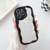 Роскошный чехол-зеркало для макияжа с фигурной волной для iphone 15 14 Plus 11 12 13 Pro Max X XR XS Max 7 8 Plus, прозрачное зеркало, противоударный чехол