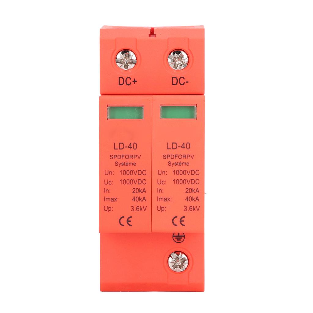 Устройство защиты от перенапряжения 1000 В постоянного тока 20‑40KA 2P ПК Фотоэлектрический разрядник для защиты от фотоэлектрического напряжения