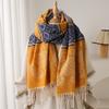 Fashion Cashmere Scarf Warm Winter For Elegant Women Korean Style Print Double Sided Wraps Neckerchief Shawl Scarves