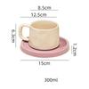 300ML Ceramic Coffee Mug with Saucer Breakfast Milk Mug Home Office Water Cup Latte Coffee Cup Afternoon Teacup Birthday Gifts