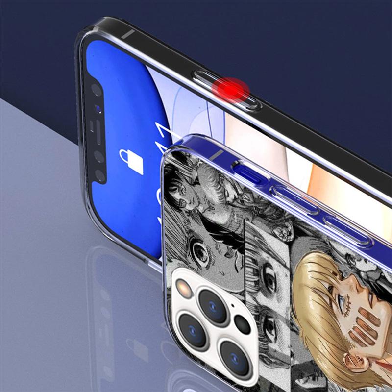 Чехол для телефона Аниме Атака Для iPhone 17 Air 16 Pro Max 16E 15 + 14 Plus 11 12 13 Mini 7 8 SE Подарок Печатная Крышка Fundas 17 Air 16 Pro