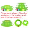 Три уровня Pet Cat Toy Tower Tracks Disc Cat Intelligence Развлечение Triple Pay Disc Игрушки для кошек Мяч Тренировочная тарелка