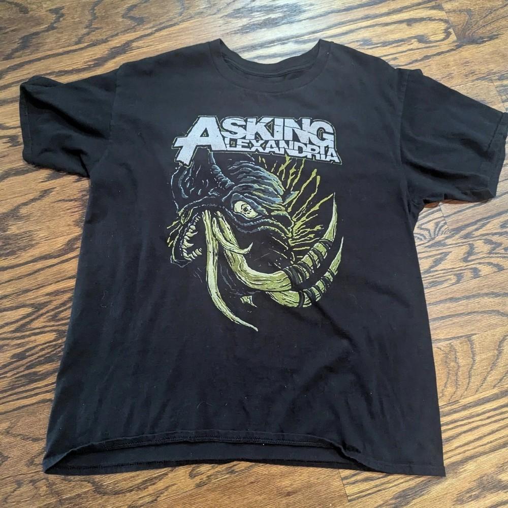 Футболка Asking Alexandria Band Tusks Monster Черная S-5XL HL221 Унисекс