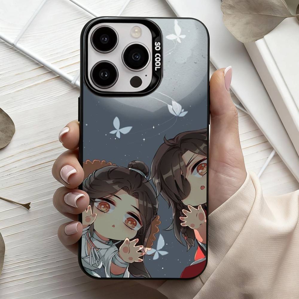 Китайский фильм Благословение Небес Чехол для телефона Для iPhone17,16,15,14,13,12,11 Plus,Pro Max Конфетный Серебряный Покрытый Внутренний Чехол