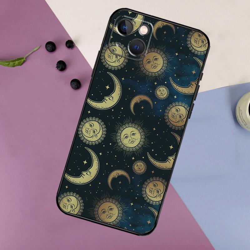Силиконовый чехол 'Солнце Луна Знаки Зодиака Небесные' для iPhone 17 15 14 13 11 12 Pro Max 16 Plus 12 13 Mini 16e 17 Air Задняя крышка