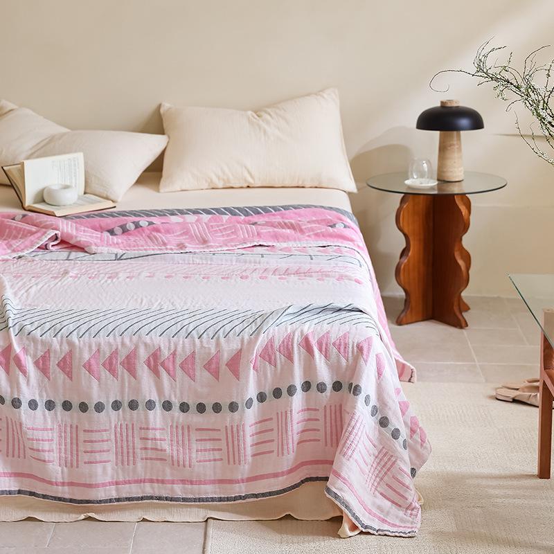 New Three-layer Gauze Towel Quilt, Double Air-conditioned Blanket, Sofa Towel, Four-season Lunch Break Blanket
