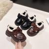 Детская хлопковая обувь Элегантный тренд Бантик Детская зимняя обувь Модная универсальная Детская повседневная Толстая подошва Кожаная обувь для девочек