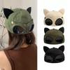 Women's Hats Personality Peaked Small Face Double Face Cat Ears
