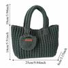 Classic Knitted Handbag Crochet Large Sized Cotton Thread Woven Bag With Small Purse Solid Color Vintage Style Bag Casual Use