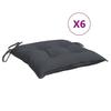 Coussins de chaise - vidaXL - Anthracite - 50x50x7 cm - Tissu Oxford - 6 pièces