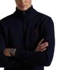 Polo Ralph Lauren Весна-Лето 23 Свитер с принтом логотипа, высоким воротником и молнией до середины, мужской, синий, 710859939-002