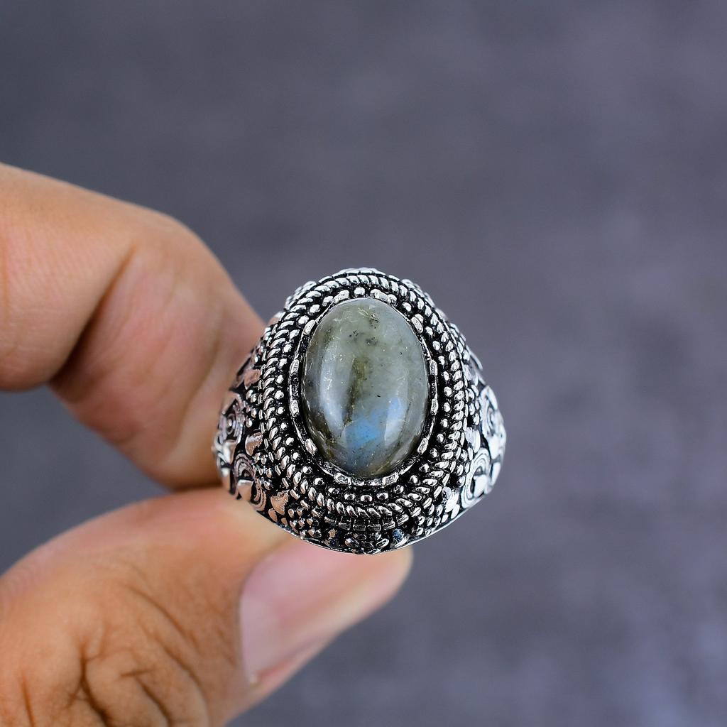 Labradorite Handmade 925 Sterling Silver Jewelry Ring Size 6 Gift For Her D7M61