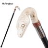 White Resin Snake Cobra Python Head Walking Cane Fashion Decorative Steel Stick Gentleman Elegant Cosplay Cane Knob Crosier 93cm