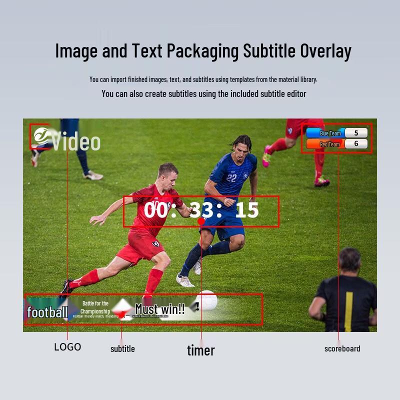 Jiashiying 9900PRO 4K HD Live Streaming Switcher