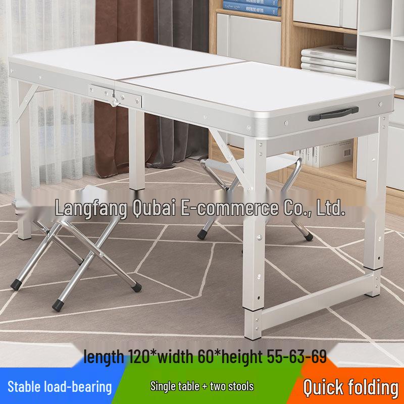 Портативный складной алюминиевый стол и стулья для кемпинга для использования на открытом воздухе, на ночном рынке и на пикнике