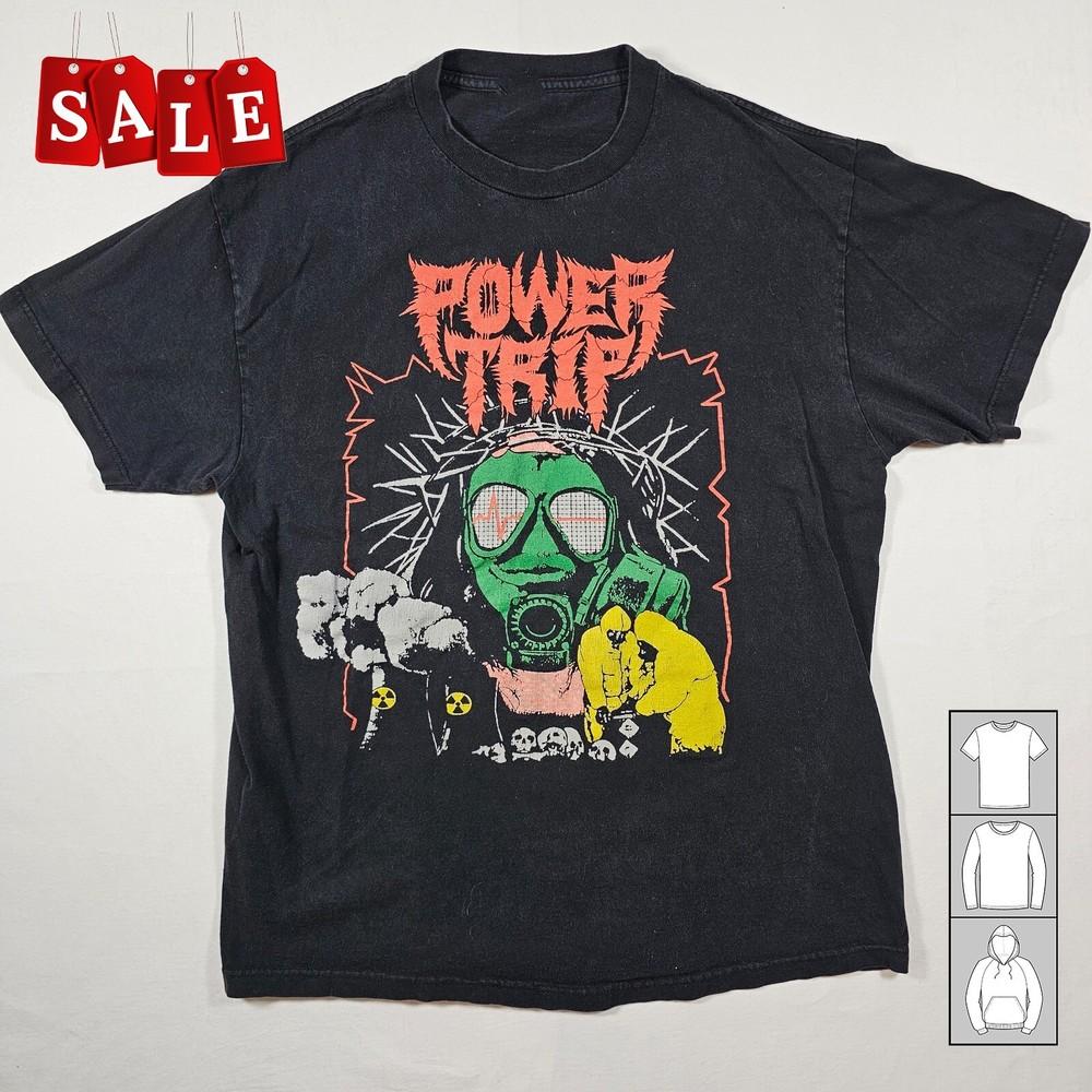 New Y2K Power Trip Gas Mask Gift For Fans Unisex S235XL TShirt LW500 Unisex T-Shirt