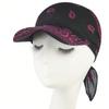Fashion Wide Brim Baseball Caps Head Scarf Lightweight Pre-Tied Sun Visor Turban Breathable Bandana Scarf Cap Women Outdoor