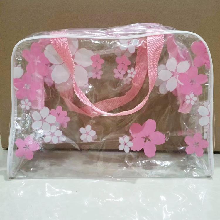 Waterproof Transparent Travel Toiletry Cosmetic Bag - Large Capacity, Durable, Portable, Handheld Storage for Women
