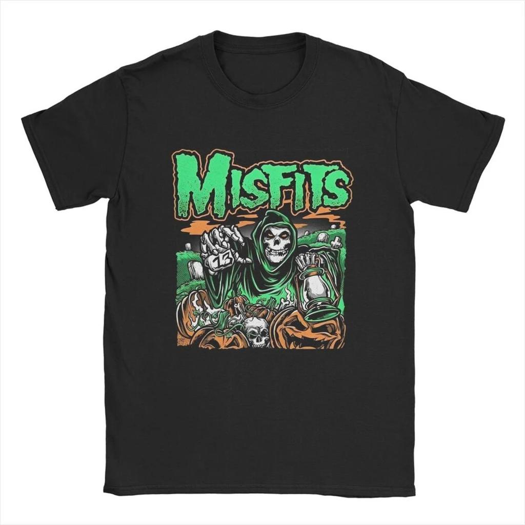 Misfits Skull Gothic Harajuku Unisex T Shirt Hip Hop Punk Skull Y2K Vintage Tee Shirt Short Sleeve Round Neck T-Shirts Cotton Tops