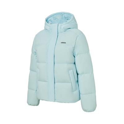 Модная Удобная Универсальная Пуховая Куртка с Капюшоном Женская Верхняя Одежда Синяя JW1653