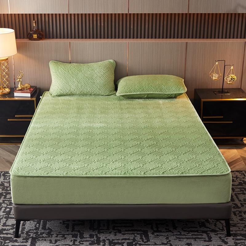 Роскошный короткий плюшевый стеганый наматрасник королевского размера, теплый мягкий детский бархатный стеганый чехол на кровать, наволочка в комплект не входит