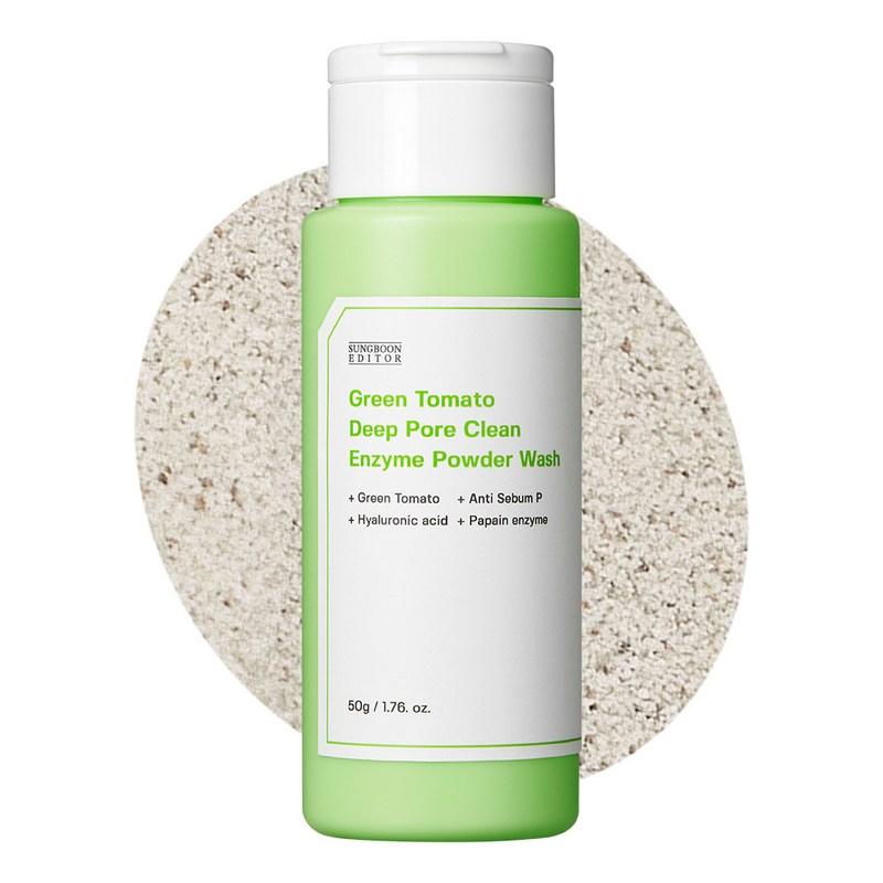 Seongin Editor Green Tomato Deep Pore Clean Enzyme Powder Wash, 50g, 1 pcs