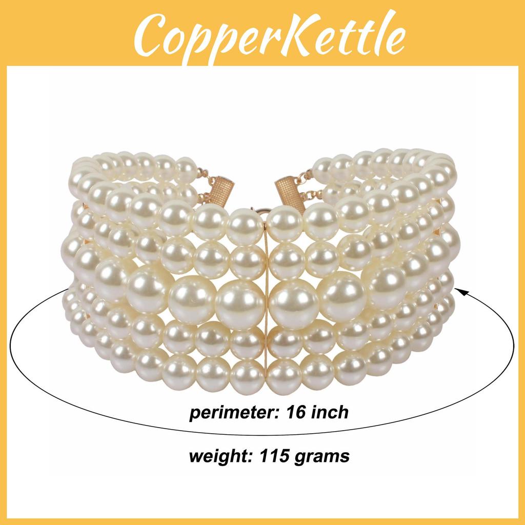 Элегантный многослойный жемчужный набор колье и серег для женщин со стилем цепочки «водная волна»