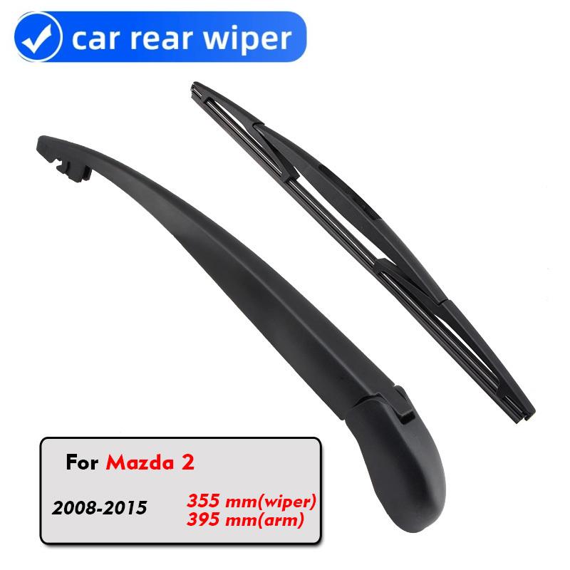Car Rear Wiper Blade Rubber Back Window Wiper Arm For Mazda 2 355mm Hatchback 2008 2009 2010 2011 2012 2013 2014 2015