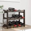 VidaXL Wine Rack for 12 Bottles Black Solid Pine Wood 373399