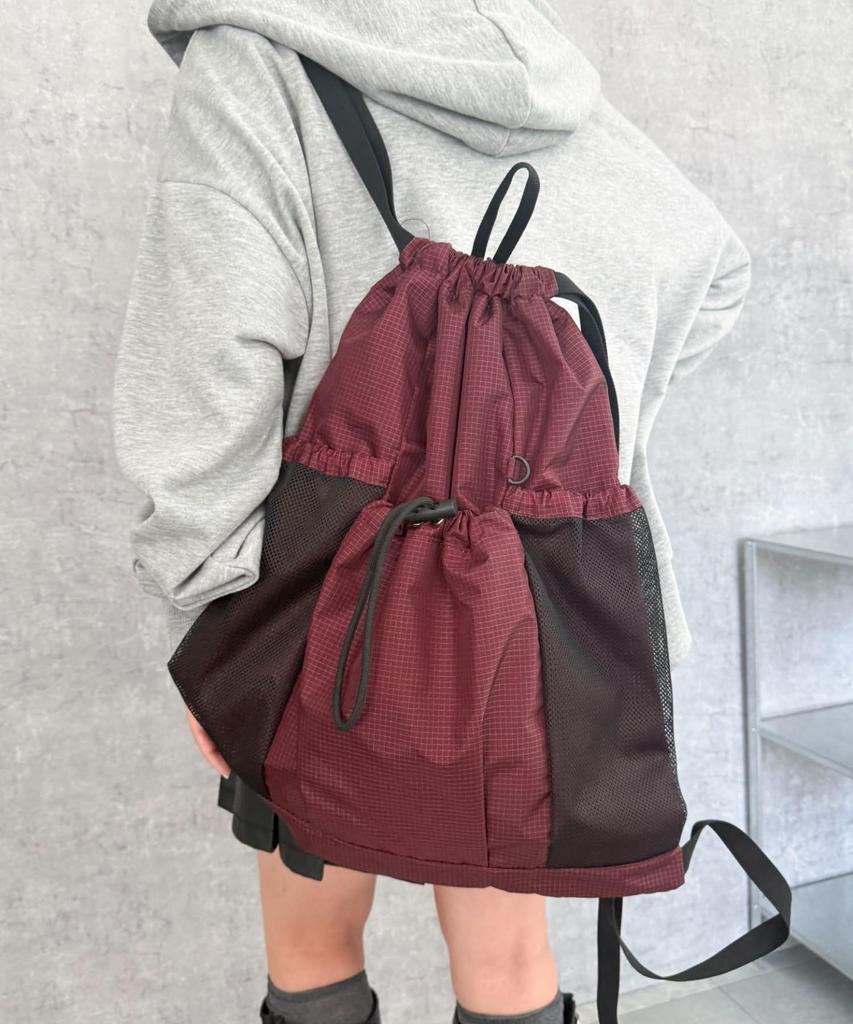 WEGO Mesh Pocket Knapsack Sports Size Pattern 1 Bag, & Outdoors, Gift, Women's, F,