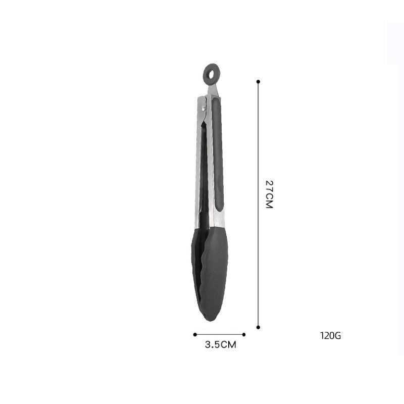 1/7/9/12inch Stainless Steel Food Clip BBQ Grill Steak Clip with Silicone Non-slip Handle Kitchen Accessories