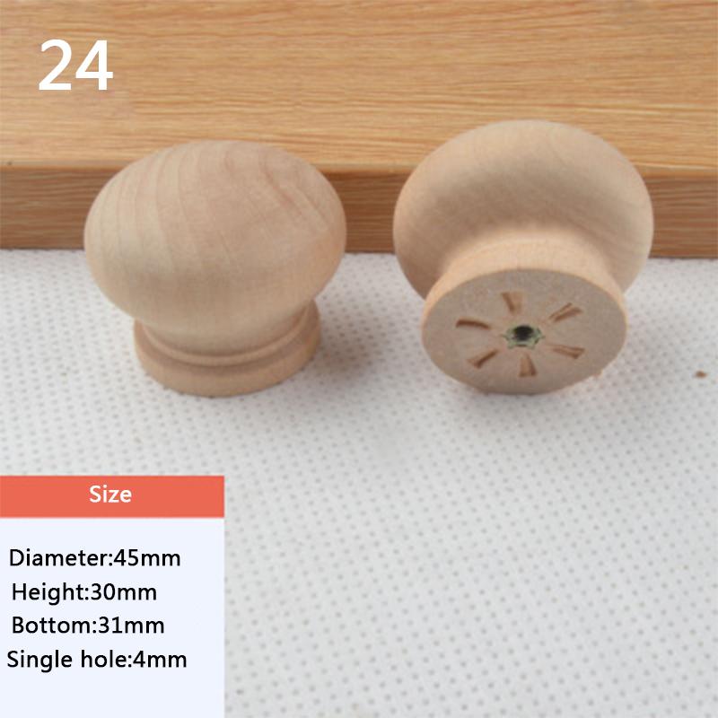 Ручка для мебели из массива дерева Круглая одноотверстная ручка из массива дерева Ручка в виде листа лотоса для ящика шкафа