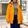 Женский тренчкот средней длины BITCED с кардиганом с капюшоном и одеждой для защиты от дождя