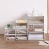 Transparent Desktop Storage Box Drawer Type Office File Storage Box Bedroom Study Stack Combination Portable Storage Cabinet