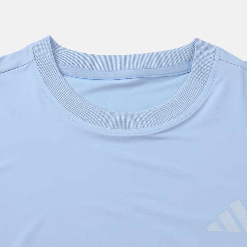 adidas Футболка SS26 Однотонная с коротким рукавом, с круглым вырезом, пуловер, детские топы KG5983