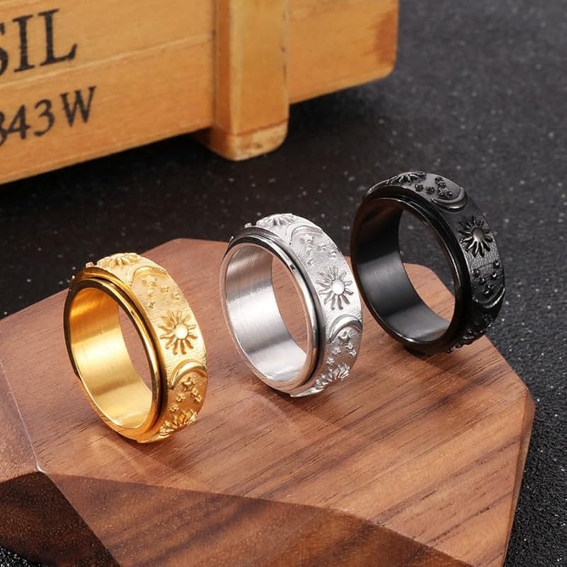 [ZAKAKA] ring men's stainless ring fashion accessories present (23, white)