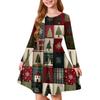 Girls' Princess Dress - Long Sleeve A-Line T-Shirt Dress Christmas Day