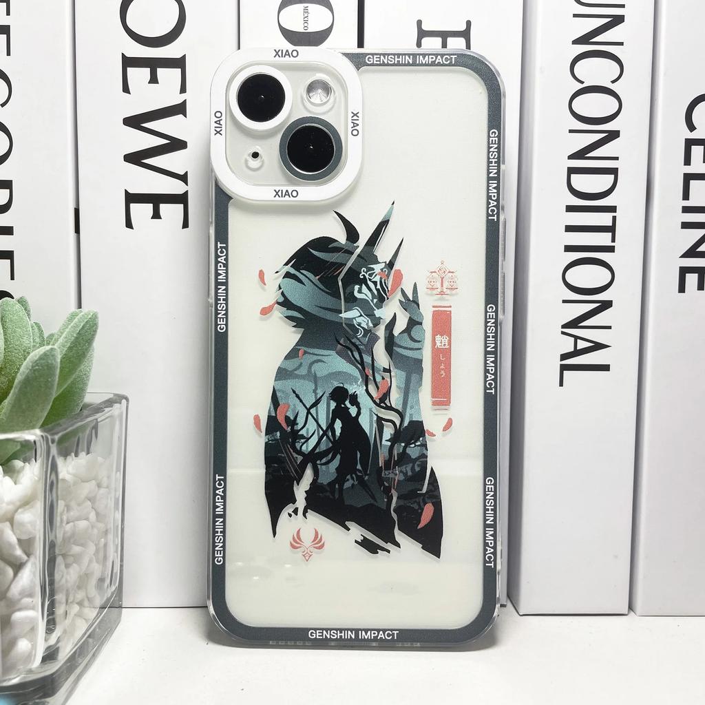 Чехол для телефона Genshin Impact для iPhone 16 15 14 13 12 11 Pro Max Mini XS X XR SE 7 8 Plus Ху Тао Чжун Ли Райдэн Эйген Сяо Funda