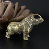 Миниатюрная латунная скульптура носорога, дзен-декор для рабочего стола, украшение для автомобиля, микро-ландшафт, дзен-сад, подарок, брелок, аксессуары