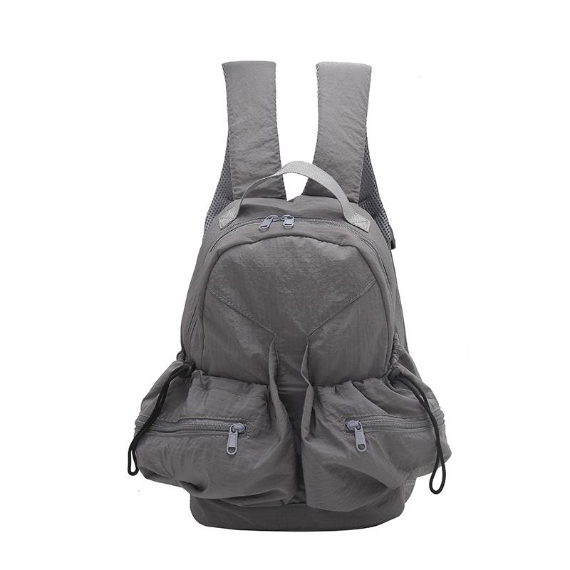 Japan and South Korea Leisure Travel Girls' Pleated Backpack New Lightweight and Fashionable Large Capacity Drawstring Backpack Student School Bag