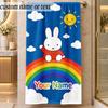 Beach TowelMiffy Custom Name Text Personalized Soft Towel for Beach Pool Indoor Home Decor Gift