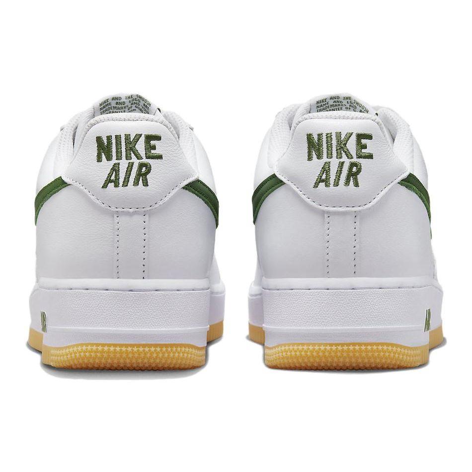 Nike Мужские кроссовки Air Force 1 Low Color of the Month - Бело-лесной зеленый Унисекс Желтая подошва FD7039-101
