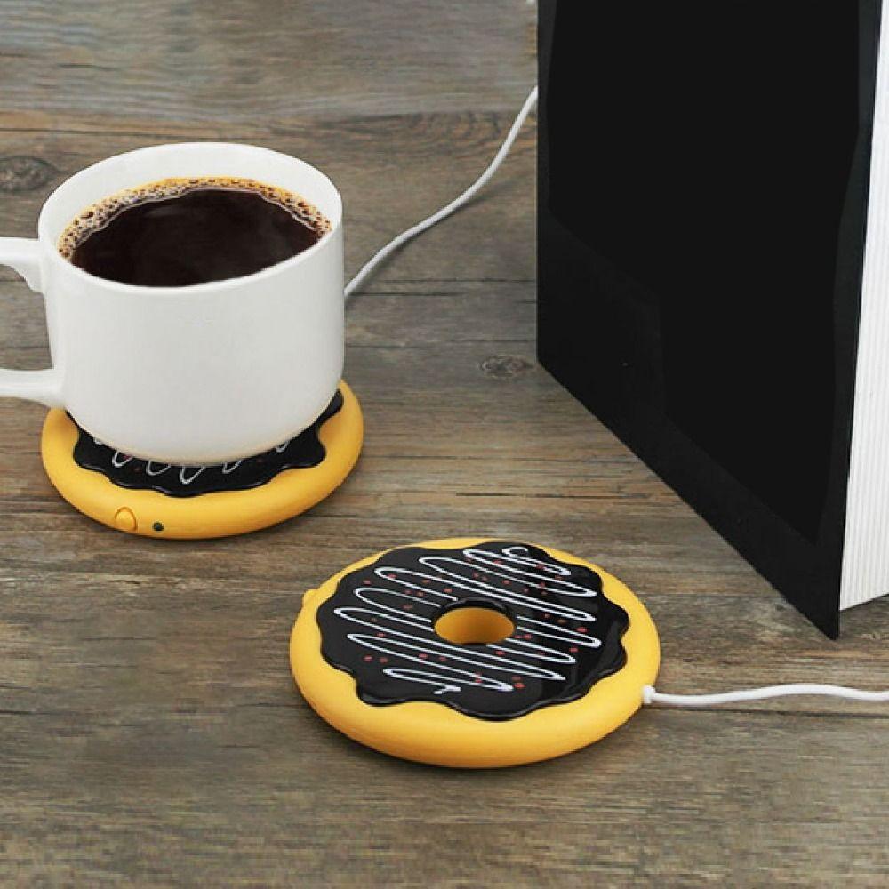 Милый USB Изолированный Термостатический Коврик Изысканный Сладкий Пончик Теплый Коврик для Чашки Подставка для Чайной Чашки Настольный
