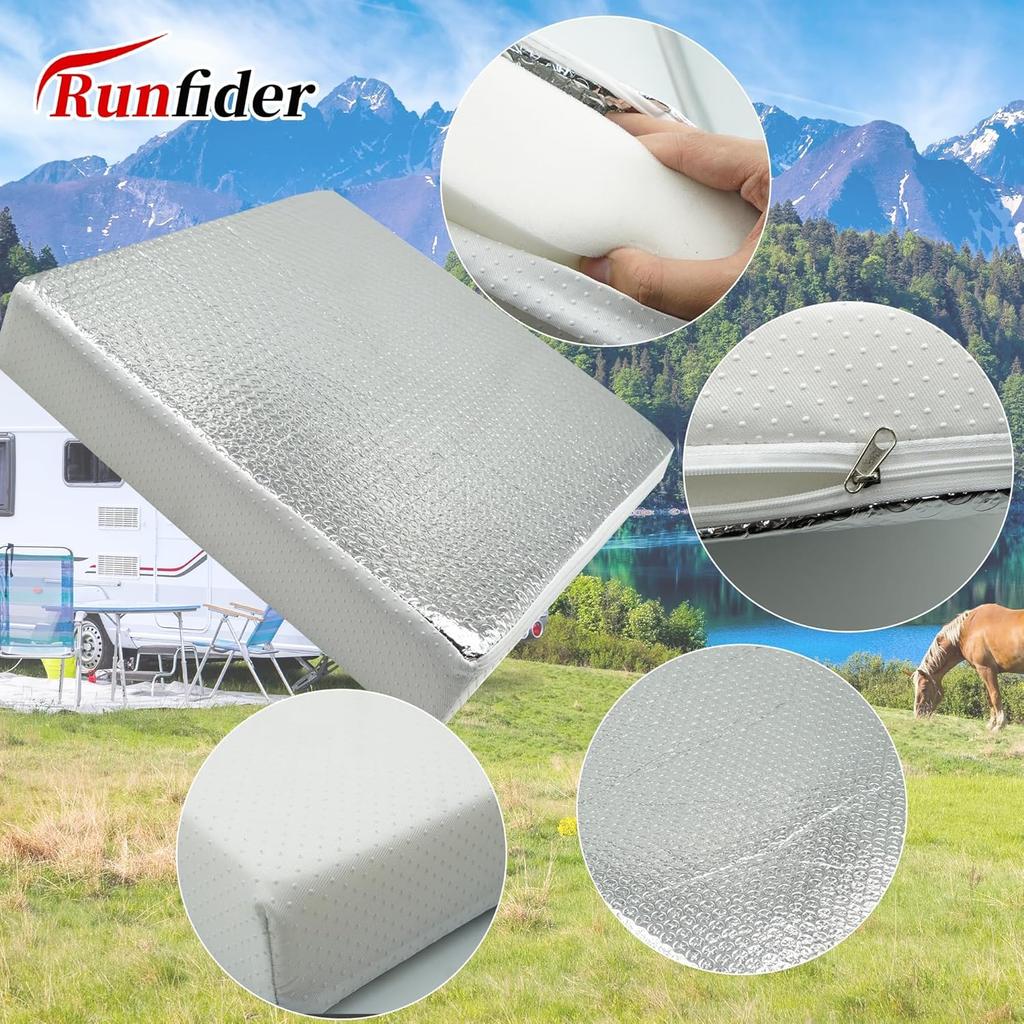 14"X14"X3" Universal Vent Ulator, RV Skylight Cover With Reflective Surface, Skylight Shade For Energy Savings And Sunroof Fits 14 Inch X 14 Inch