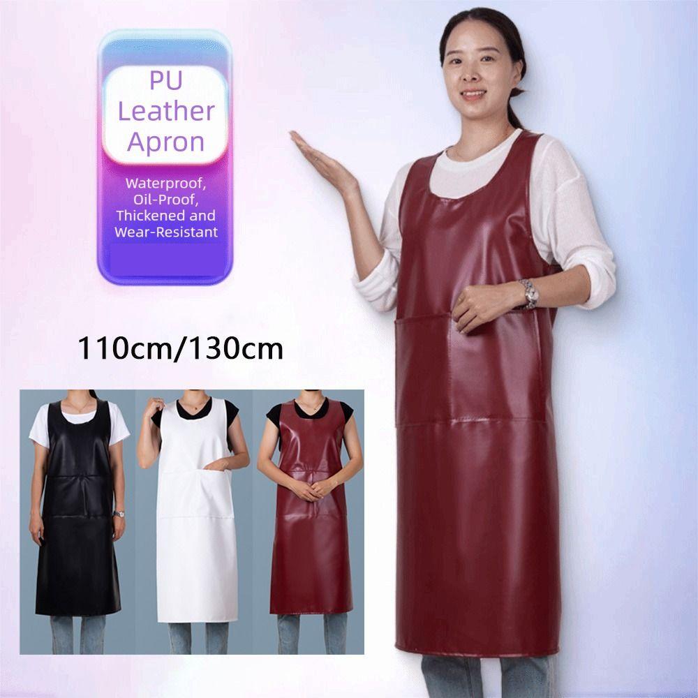 Oil-proof Work Smock Waterproof Cooking Work Clothes Durable Kitchen Apron  Lab Work